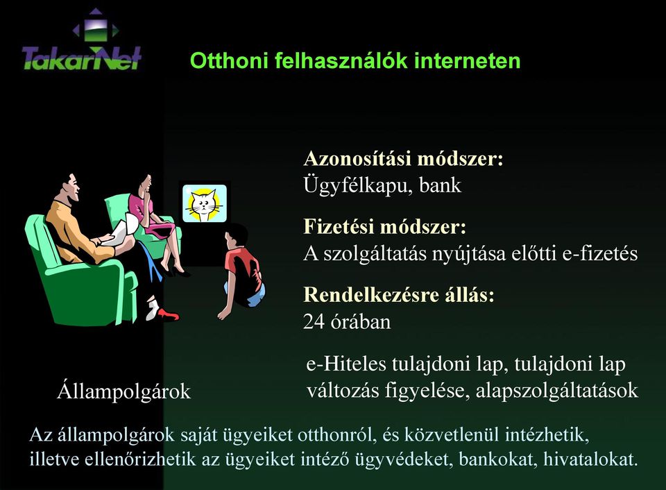 tulajdoni lap, tulajdoni lap változás figyelése, alapszolgáltatások Az állampolgárok saját ügyeiket