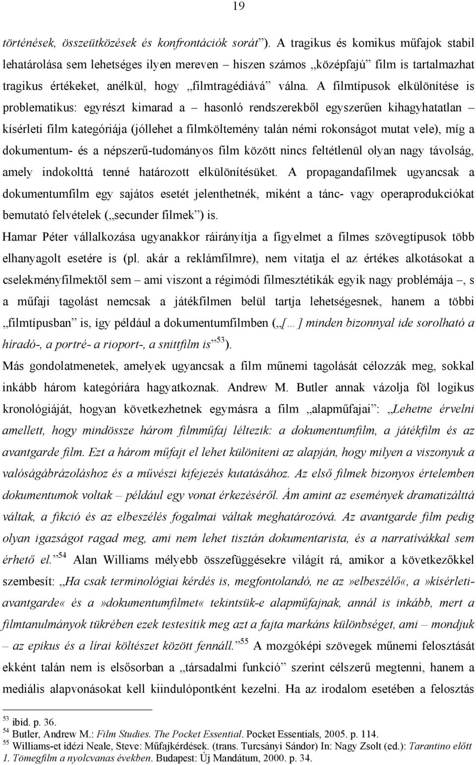 A filmtípusok elkülönítése is problematikus: egyrészt kimarad a hasonló rendszerekből egyszerűen kihagyhatatlan kísérleti film kategóriája (jóllehet a filmköltemény talán némi rokonságot mutat vele),