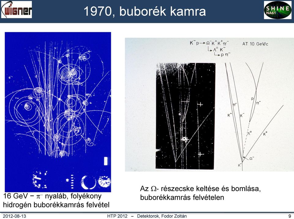 hidrogén buborékkamrás felvétel Az -