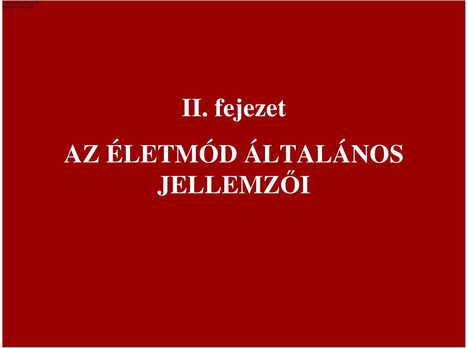 ÉLETMÓD