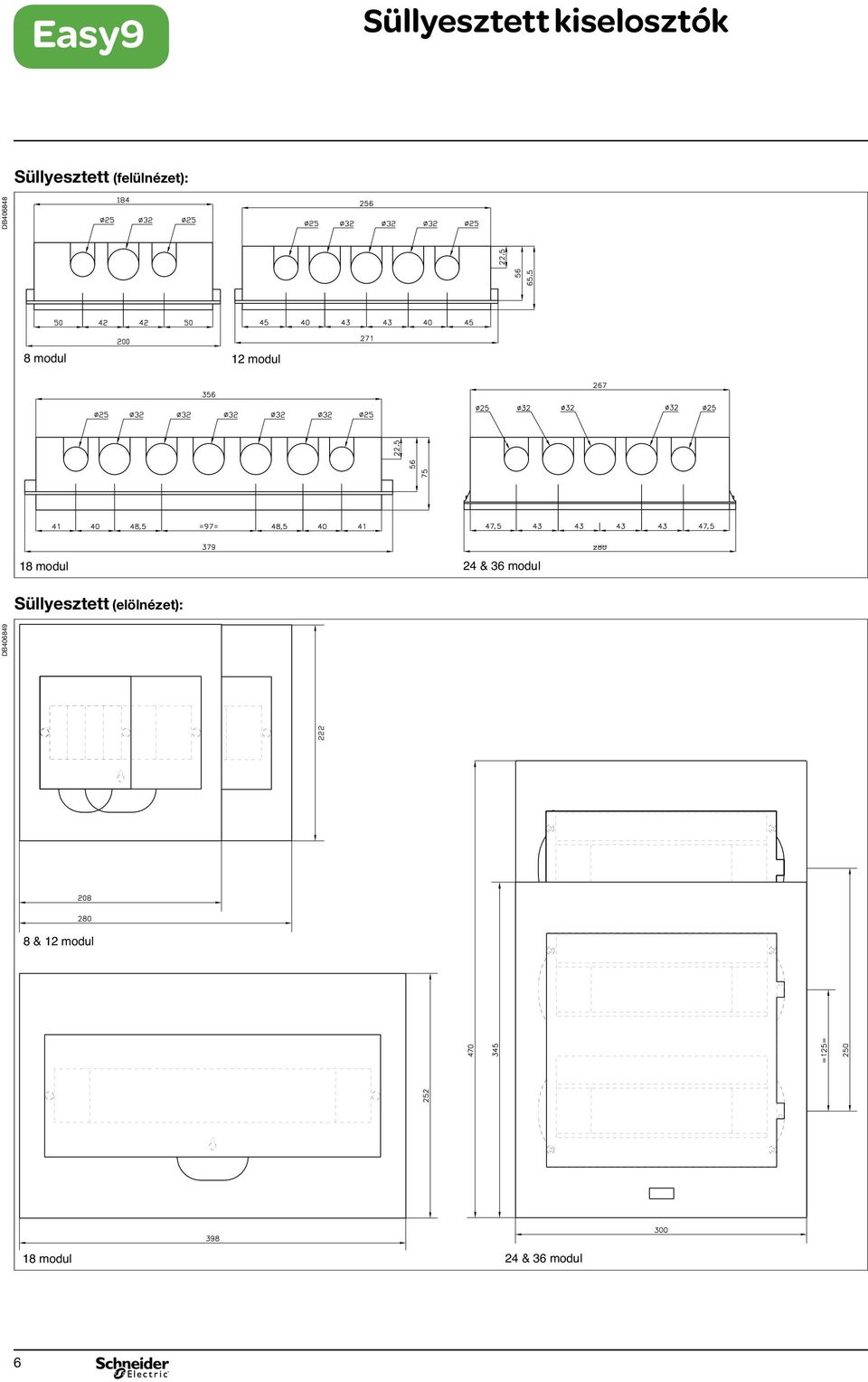 modul 24 & 36 modul Süllyesztett