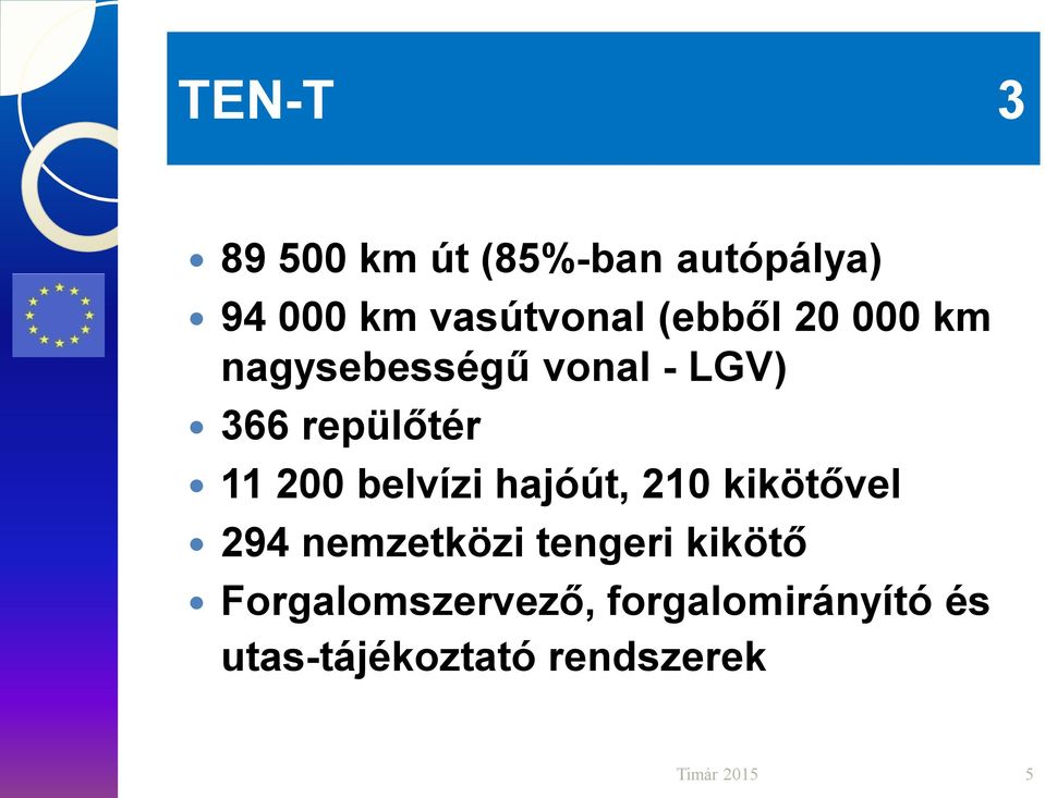 200 belvízi hajóút, 210 kikötővel 294 nemzetközi tengeri kikötő