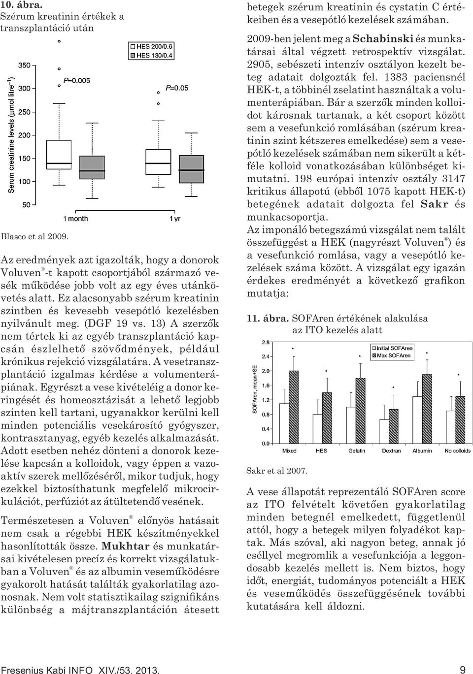 Ez alacsonyabb szérum kreatinin szintben és kevesebb vesepótló kezelésben nyilvánult meg. (DGF 19 vs.