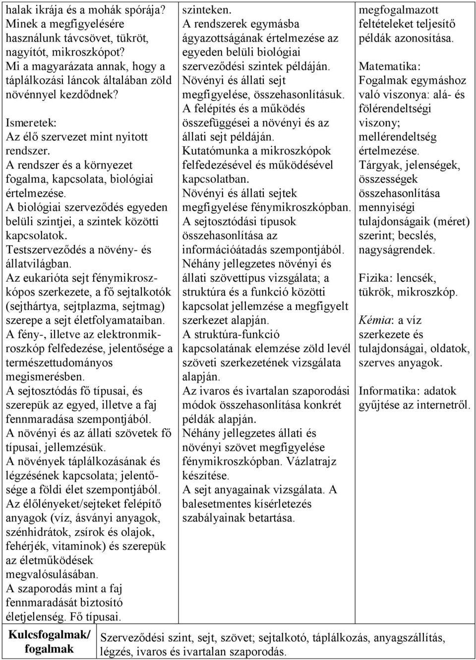 Testszerveződés a növény- és állatvilágban. Az eukarióta sejt fénymikroszkópos szerkezete, a fő sejtalkotók (sejthártya, sejtplazma, sejtmag) szerepe a sejt életfolyamataiban.