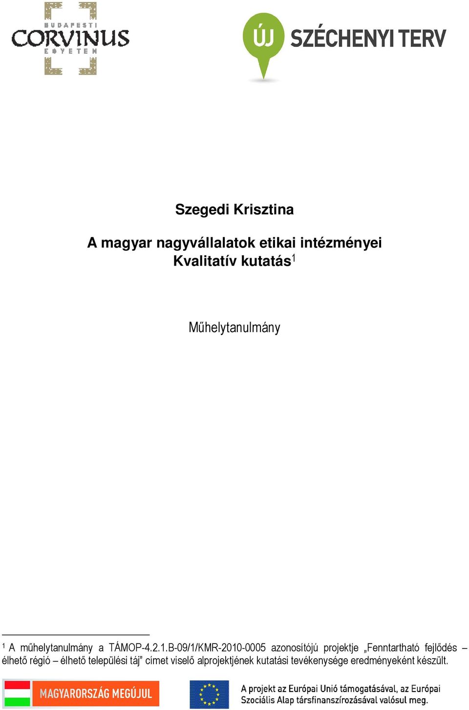 Műhelytanulmány 1 