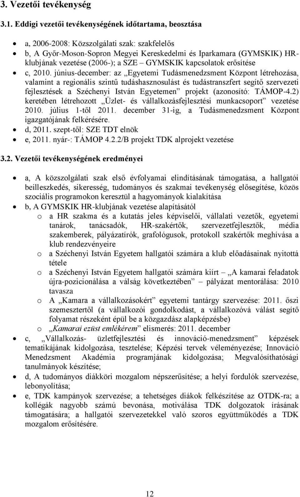 SZE GYMSKIK kapcsolatok erősítése c, 2010.