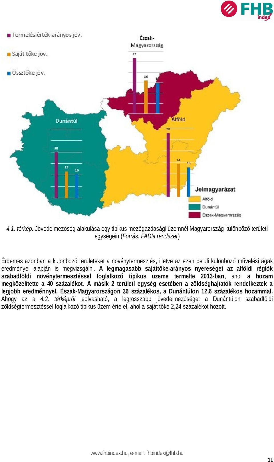 ezen belüli különböző művelési ágak eredményei alapján is megvizsgálni.
