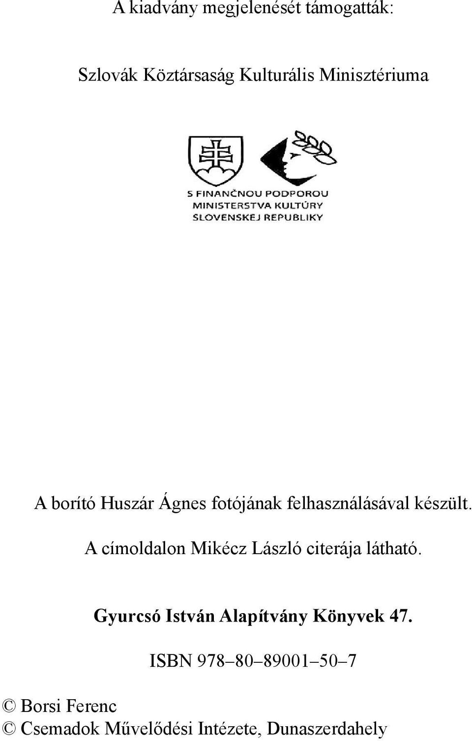 A címoldalon Mikécz László citerája látható.