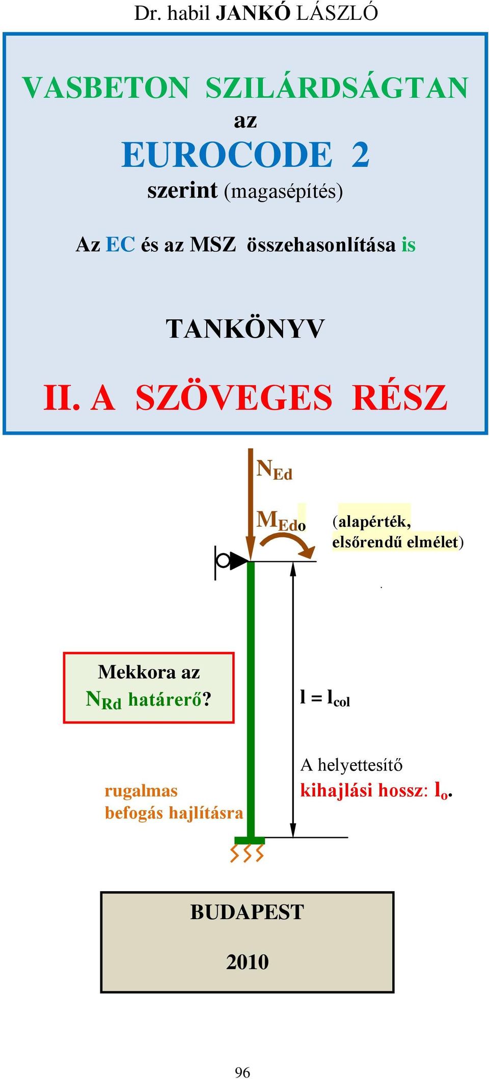 A SZÖVEGES RÉSZ N Ed M Edo (alapérték, elsőrendű elmélet) Mekkora az N Rd