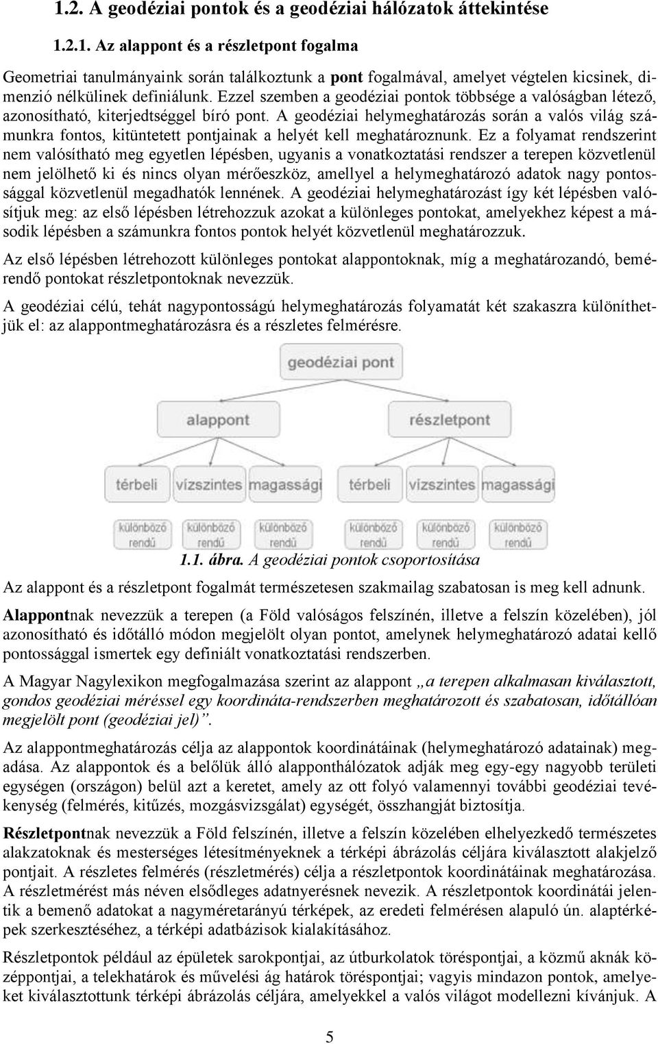 A geodéziai helymeghatározás során a valós világ számunkra fontos, kitüntetett pontjainak a helyét kell meghatároznunk.