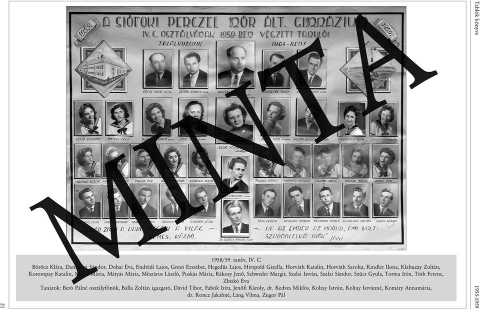 Ilona, Klabuzay Zoltán, Korompay Katalin, Major Mária, Mátyás Mária, Mészáros László, Puskás Mária, Rákosy Jenõ, Schweder Margit, Szalai István, Szalai