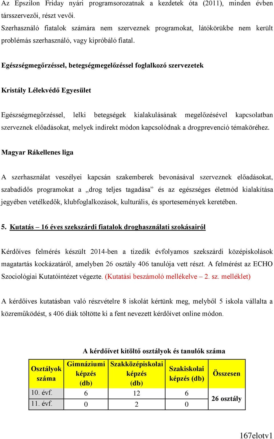 Egészségmegőrzéssel, betegségmegelőzéssel foglalkozó szervezetek Kristály Lélekvédő Egyesület Egészségmegőrzéssel, lelki betegségek kialakulásának megelőzésével kapcsolatban szerveznek előadásokat,