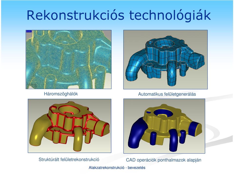 felületrekonstrukció Alakzatrekonstrukció -