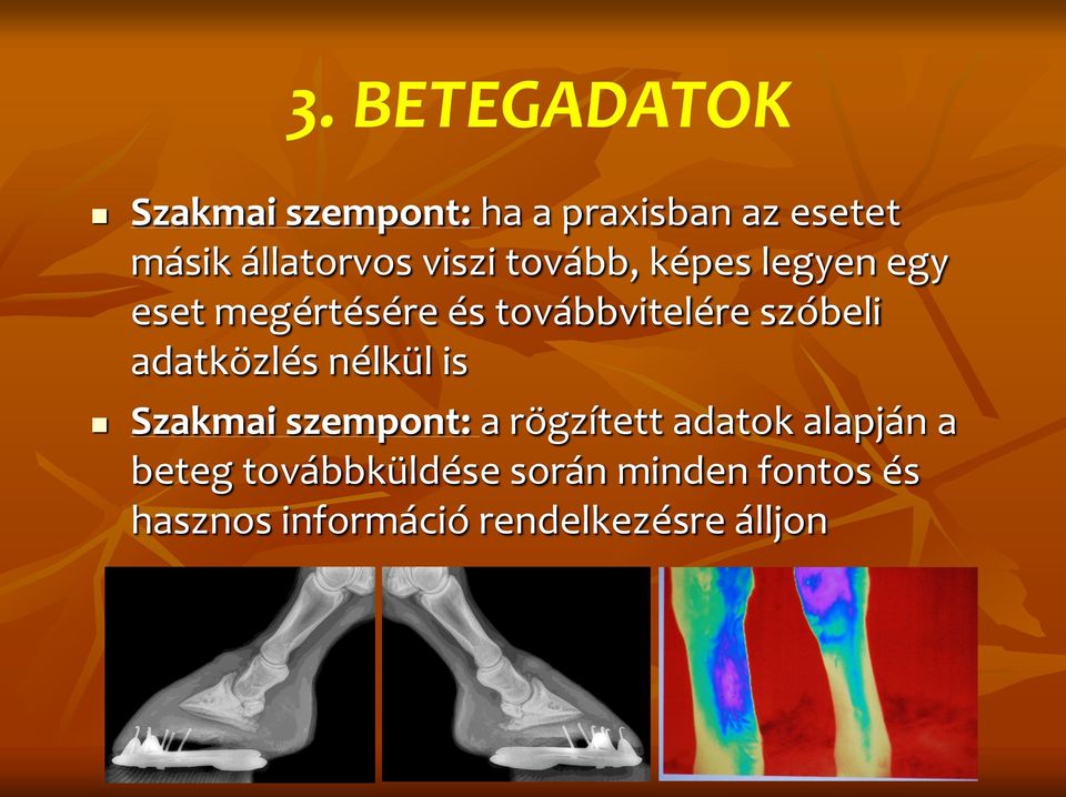 adatközlés nélkül is Szakmai szempont: a rögzített adatok alapján a beteg