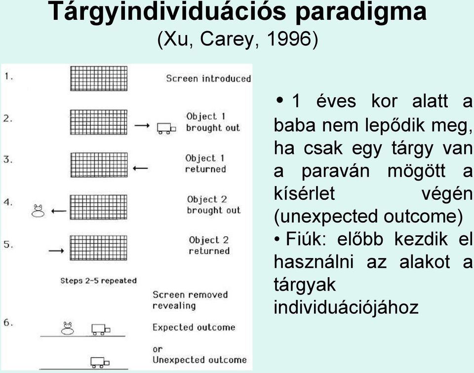 paraván mögött a kísérlet végén (unexpected outcome) Fiúk: