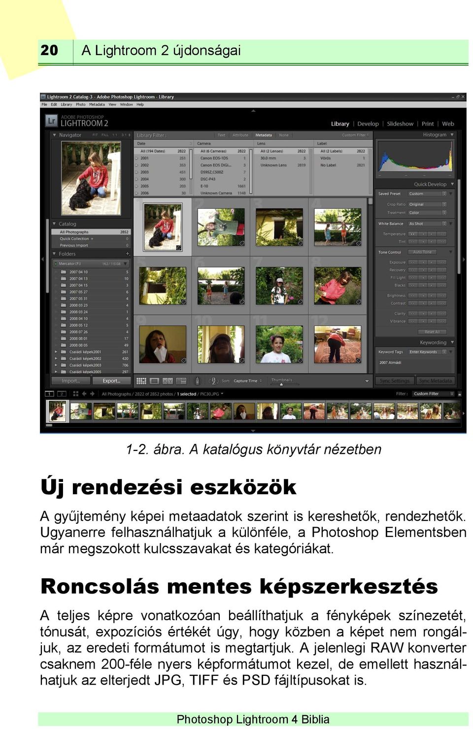 Ugyanerre felhasználhatjuk a különféle, a Photoshop Elementsben már megszokott kulcsszavakat és kategóriákat.