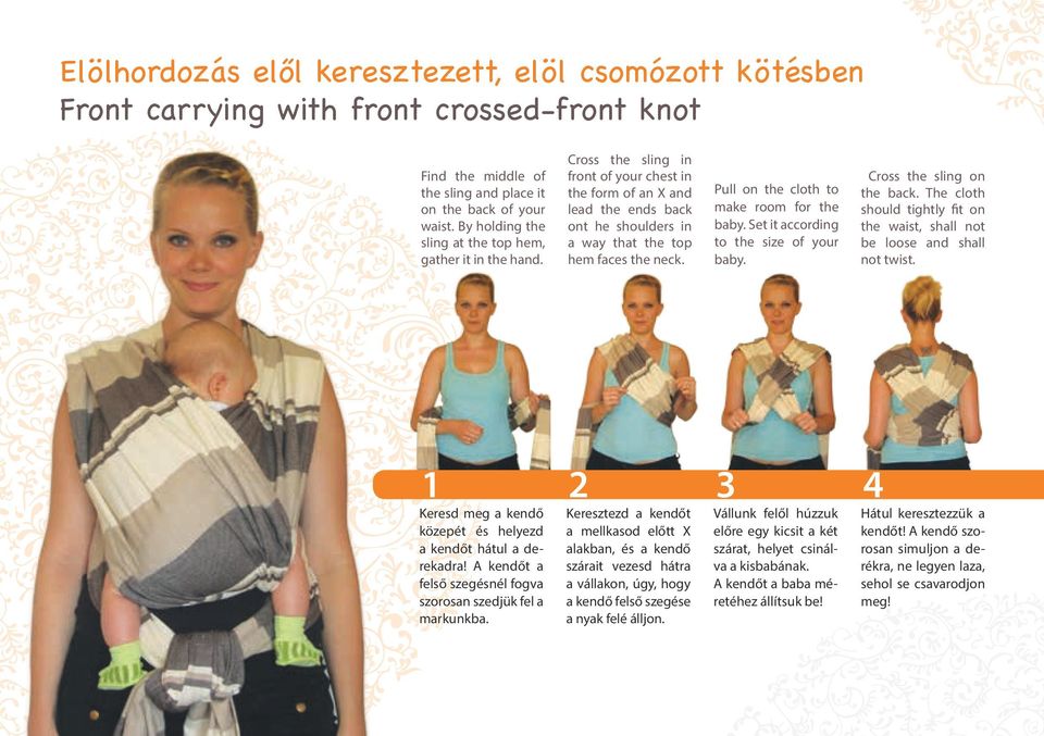 Nandu. megkötős. hordozókendő. Baby Wrap Sling. ÖKO Prémium, Klasszikus.  ECO Premium and Classic. nandu-wrap.com HU EN - PDF Ingyenes letöltés