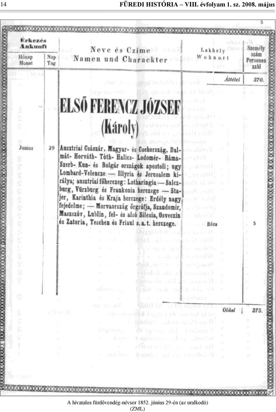 május A hivatalos