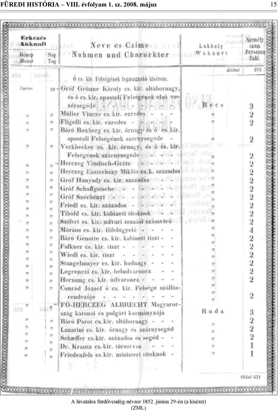 május 15 A hivatalos