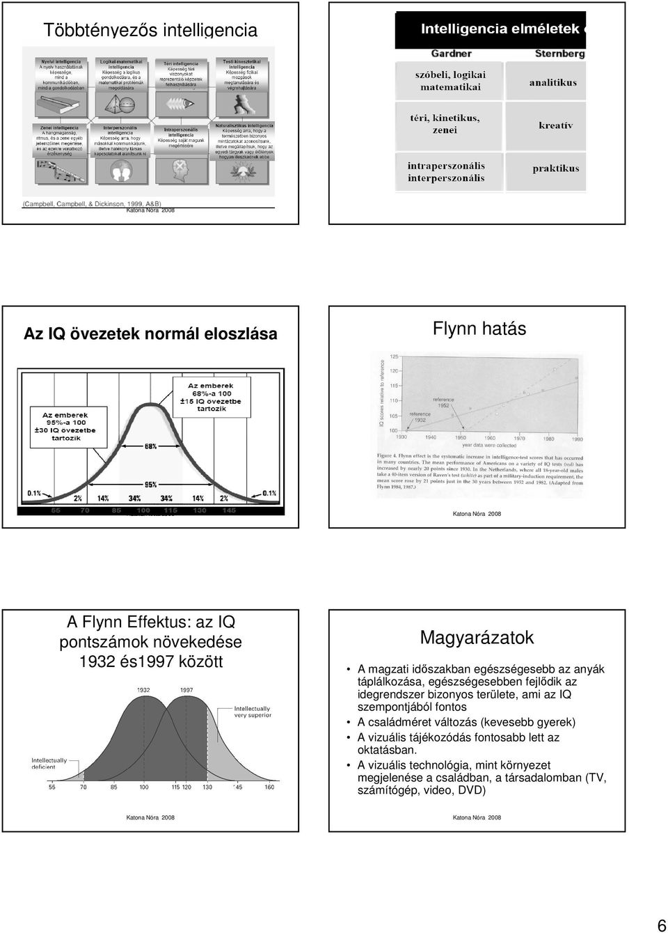 bizonyos területe, ami az IQ szempontjából fontos A családméret változás (kevesebb gyerek) A vizuális tájékozódás fontosabb