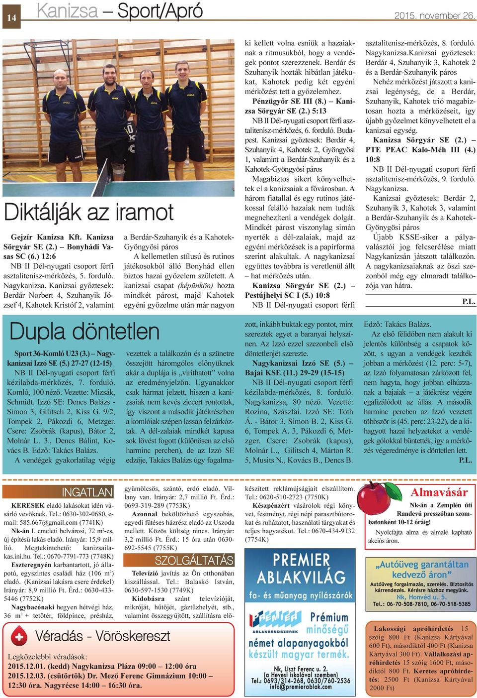 Randevúk örömmel leadott