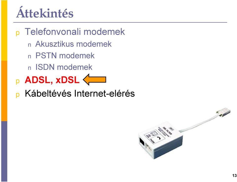 PSTN modemek ISDN modemek