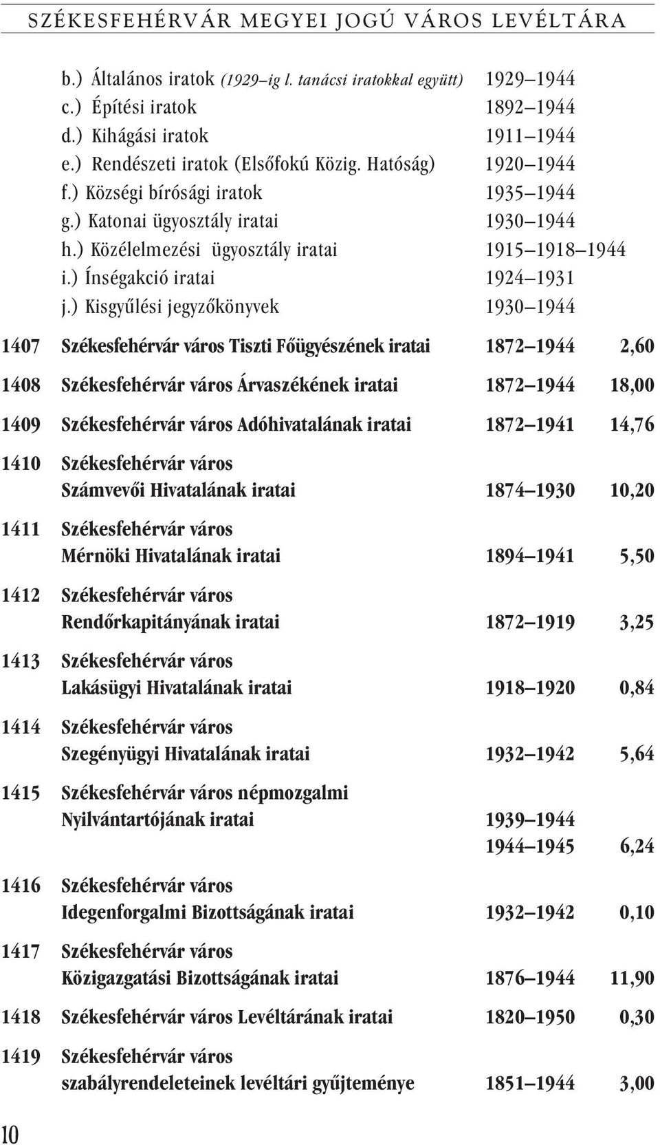 ) Ínségakció iratai 1924 1931 j.