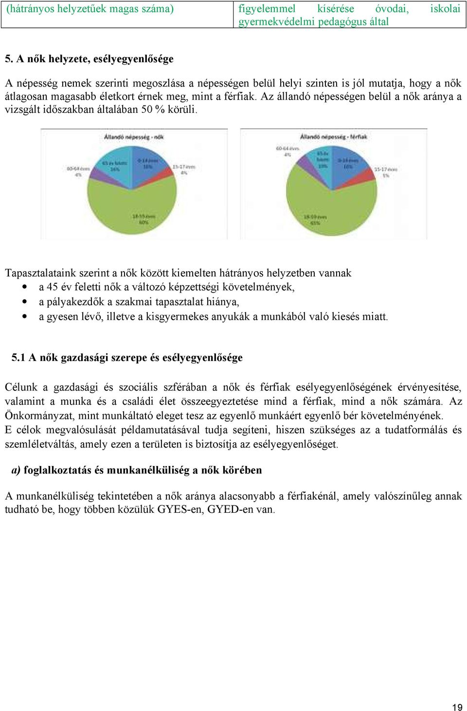 Az állandó népességen belül a nők aránya a vizsgált időszakban általában 50 % körüli.