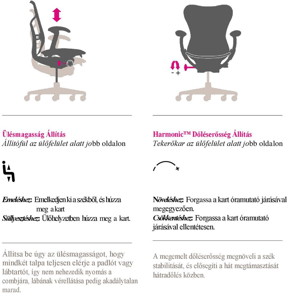 Csökkentéshez: Forgassa a kart óramutató járásával ellentétesen.