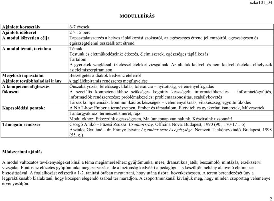 ízleléssel ételeket vizsgálnak. Az általuk kedvelt és nem kedvelt ételeket elhelyezik az élelmiszerpiramison.