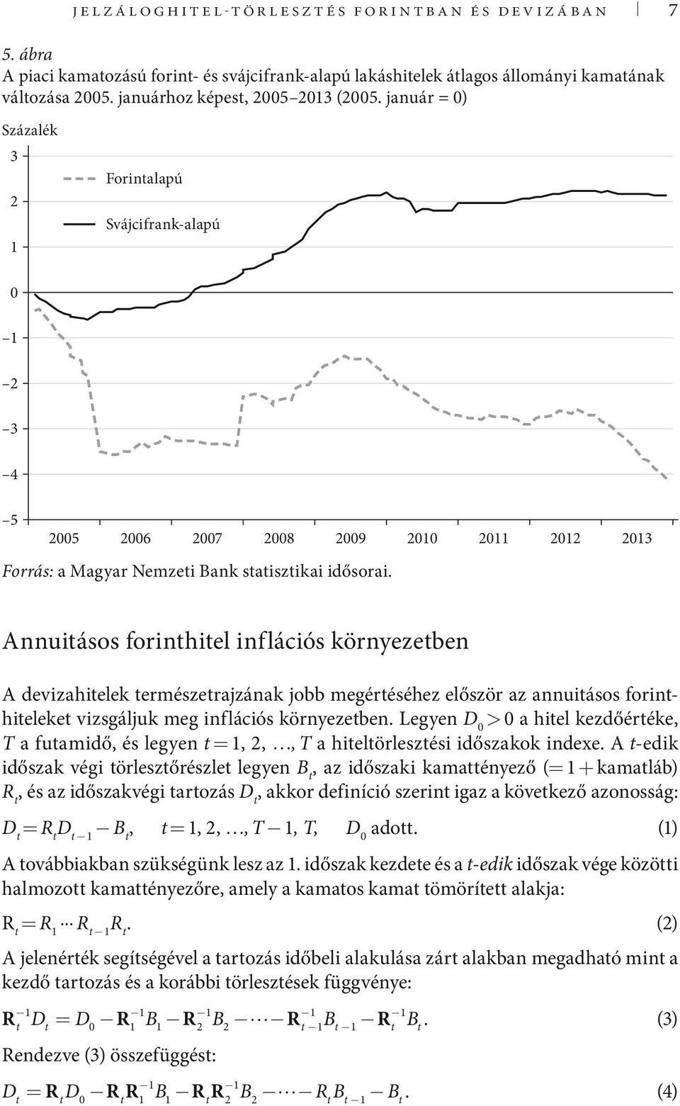 Annuiásos forinhiel inflációs környezeben A devizahielek ermészerajzának jobb megéréséhez először az annuiásos forinhieleke vizsgáljuk meg inflációs környezeben.