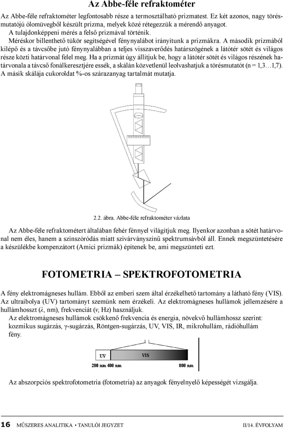 Méréskor billenthető tükör segítségével fénynyalábot irányítunk a prizmákra.