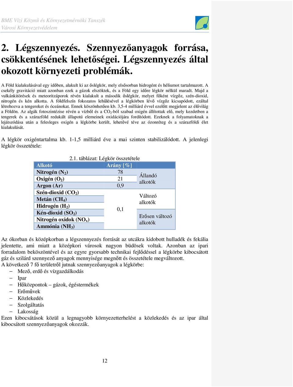 A csekély gravitáció miatt azonban ezek a gázok elszöktek, és a Föld egy idıre légkör nélkül maradt.