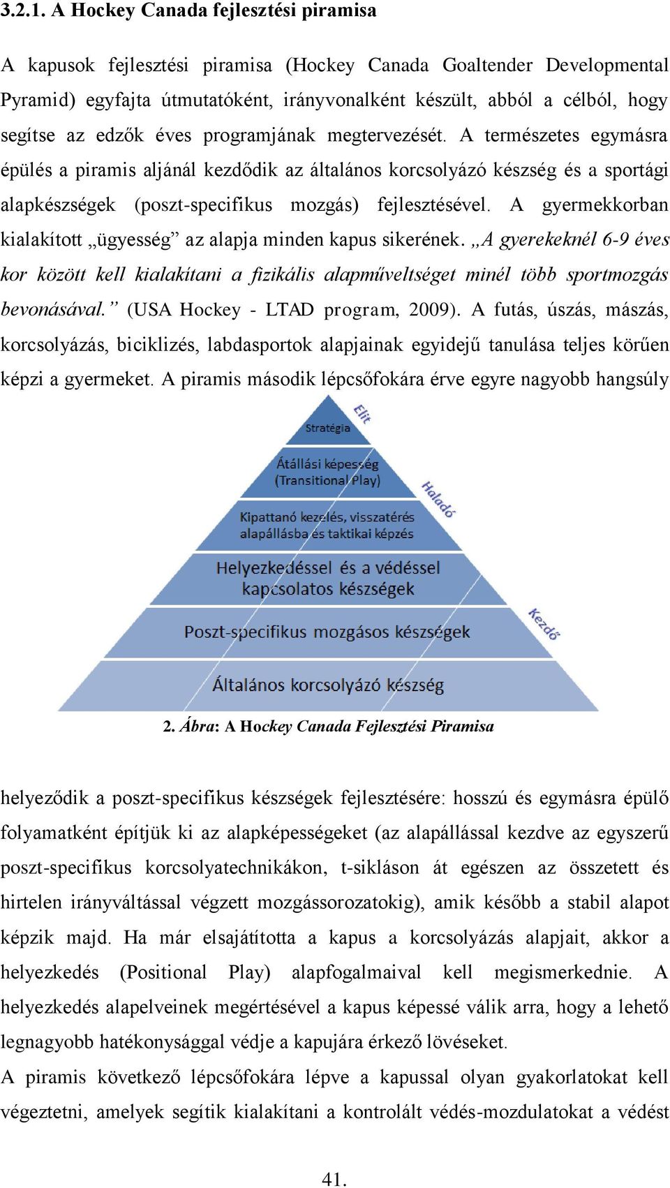 edzők éves programjának megtervezését. A természetes egymásra épülés a piramis aljánál kezdődik az általános korcsolyázó készség és a sportági alapkészségek (poszt-specifikus mozgás) fejlesztésével.