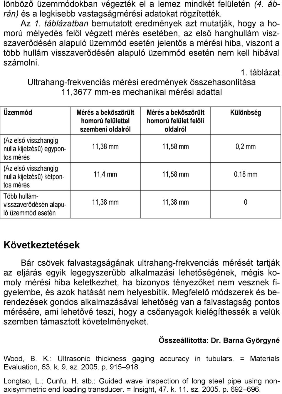 több hullám visszaverődésén alapuló üzemmód esetén nem kell hibával számolni. 1.
