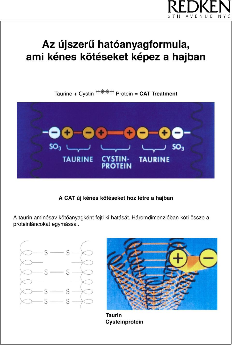 létre a hajban A taurin aminósav kötôanyagként fejti ki hatását.