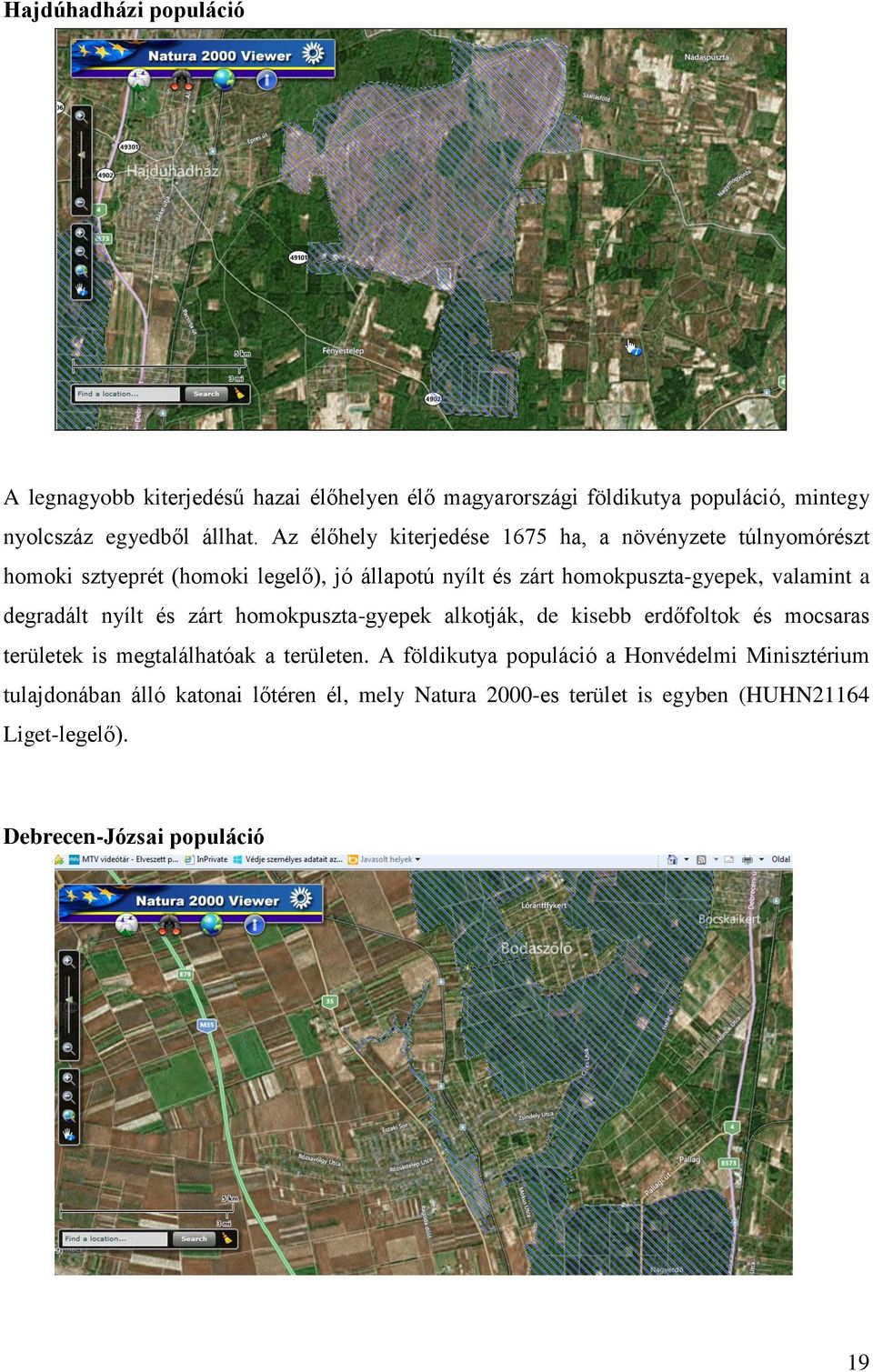 a degradált nyílt és zárt homokpuszta-gyepek alkotják, de kisebb erdőfoltok és mocsaras területek is megtalálhatóak a területen.