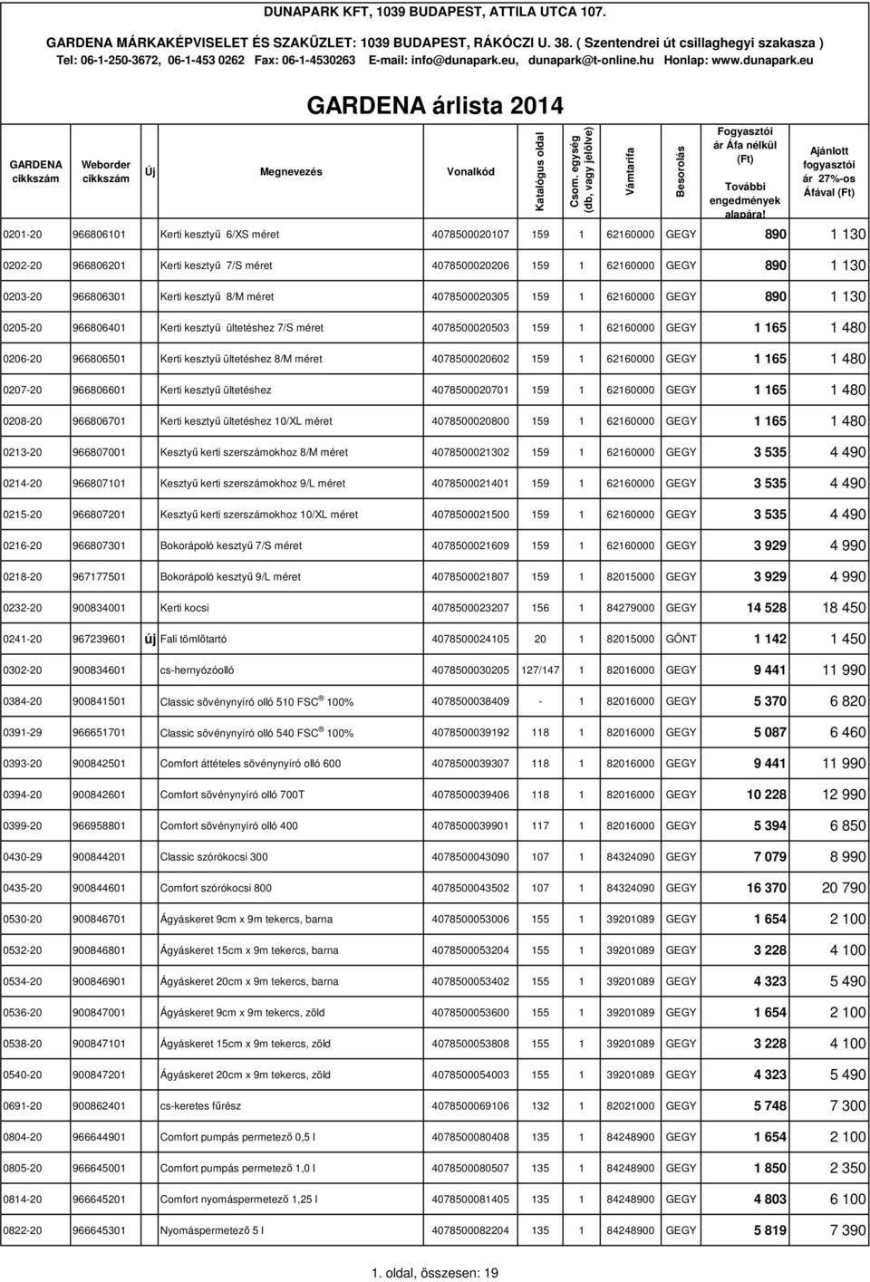 59 6260000 GEGY 65 480 0207-20 96680660 Kerti kesztyű ültetéshez 407850002070 59 6260000 GEGY 65 480 0208-20 96680670 Kerti kesztyű ültetéshez 0/XL méret 4078500020800 59 6260000 GEGY 65 480 023-20