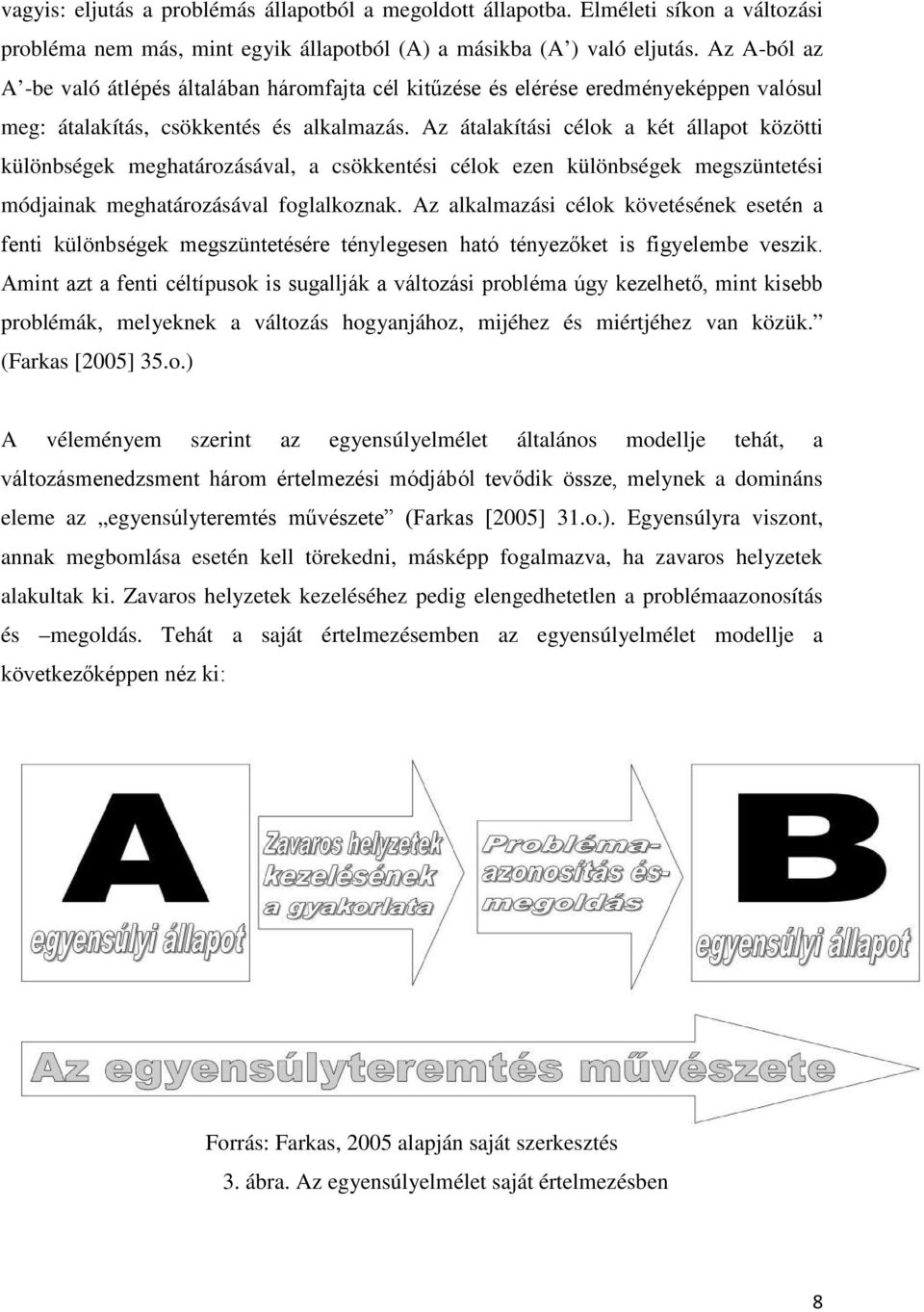 Az átalakítási célok a két állapot közötti különbségek meghatározásával, a csökkentési célok ezen különbségek megszüntetési módjainak meghatározásával foglalkoznak.