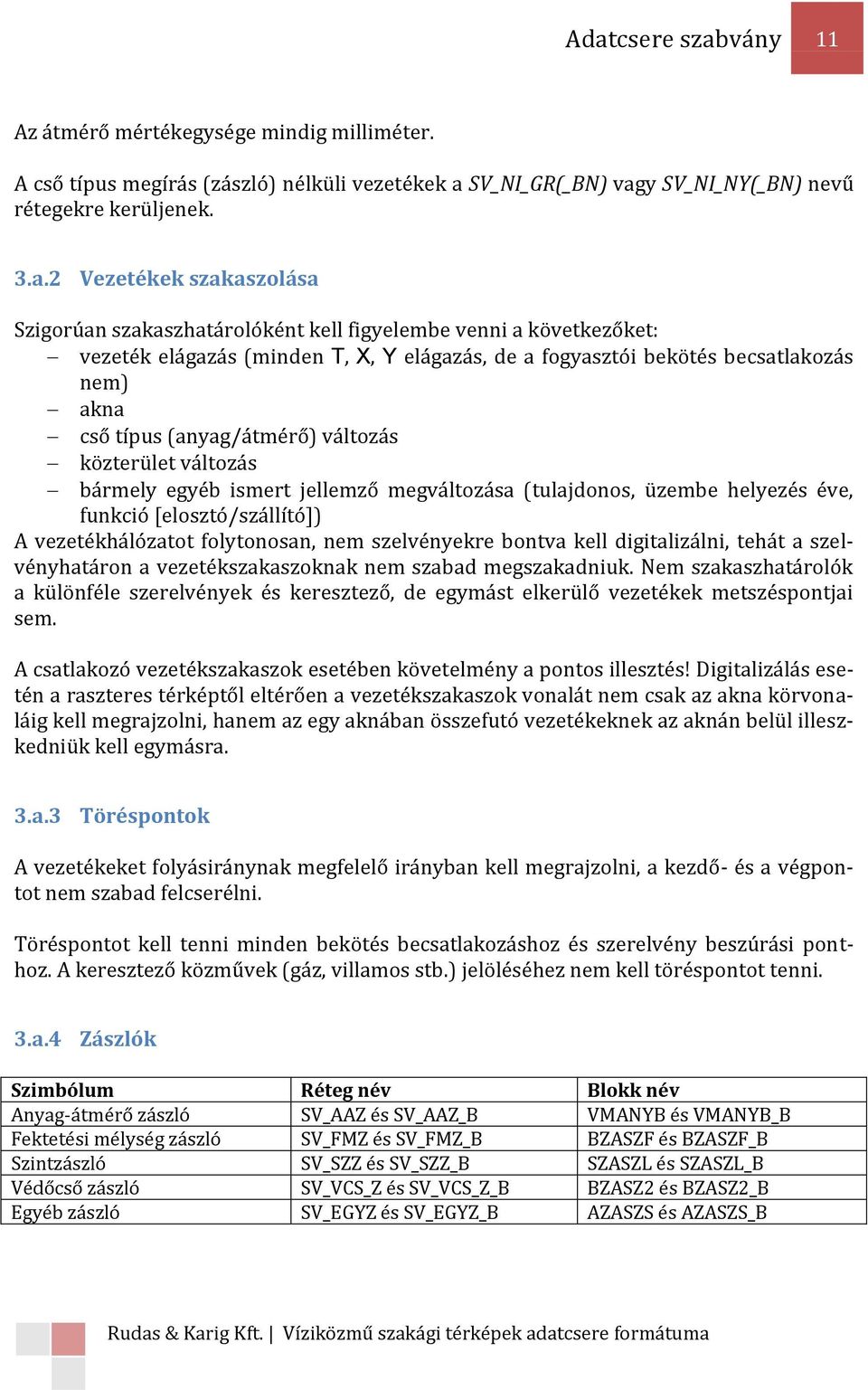 változás közterület változás bármely egyéb ismert jellemző megváltozása (tulajdonos, üzembe helyezés éve, funkció [elosztó/szállító]) A vezetékhálózatot folytonosan, nem szelvényekre bontva kell