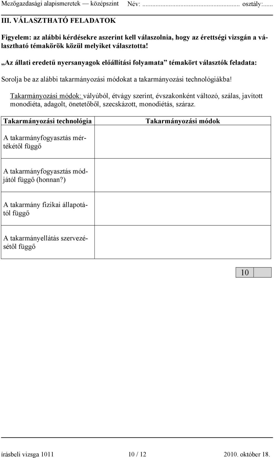 Takarmányozási módok: vályúból, étvágy szerint, évszakonként változó, szálas, javított monodiéta, adagolt, önetetőből, szecskázott, monodiétás, száraz.