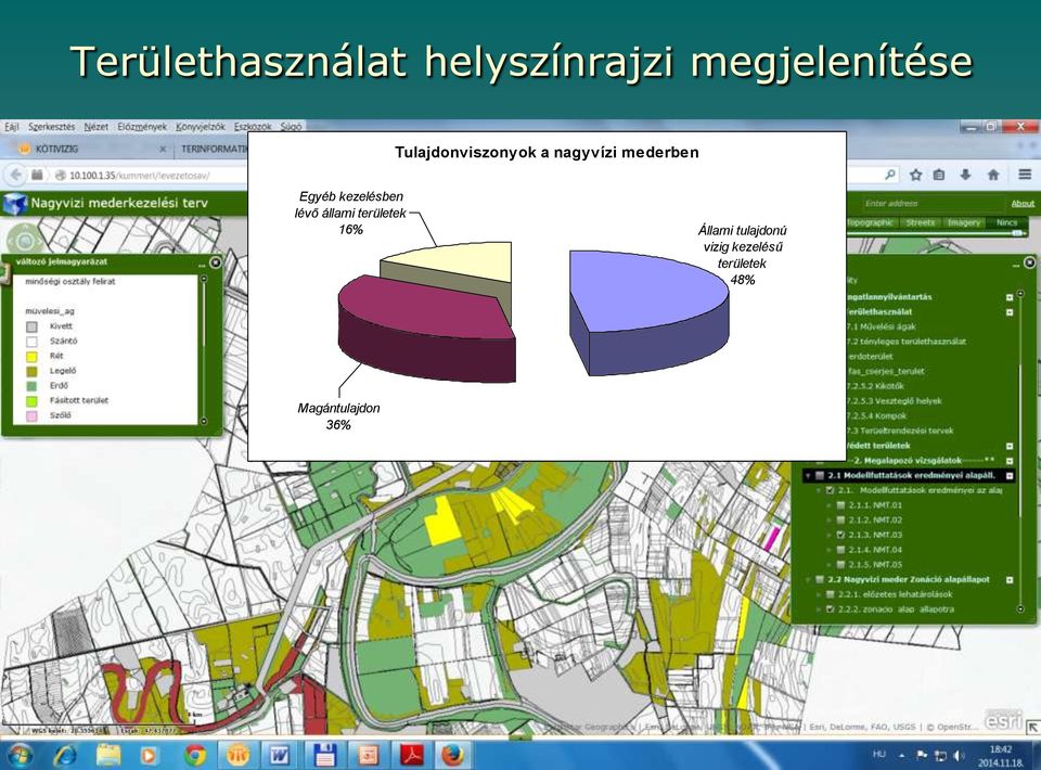 kezelésben lévő állami területek 16% Állami