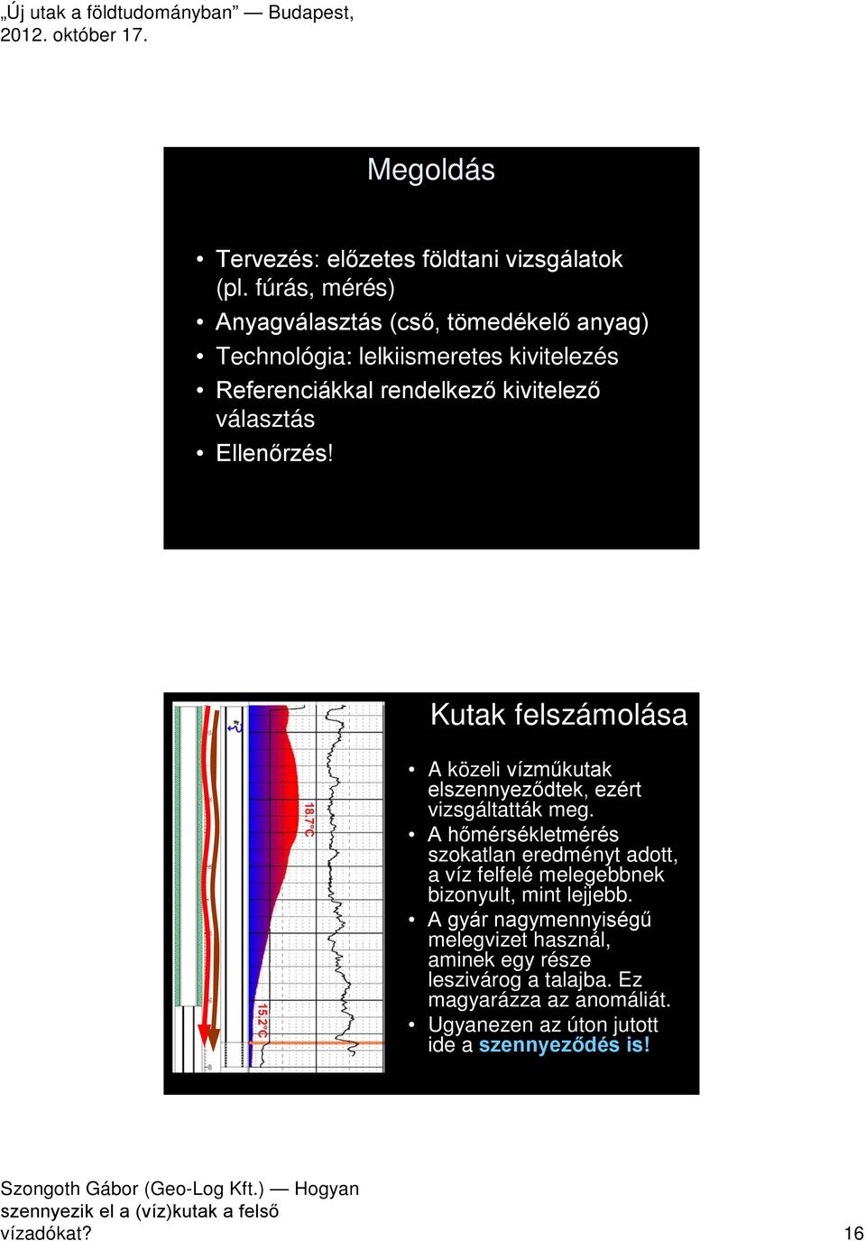 Ellenőrzés! 1960-ban épült vízkút 2. Kutak felszámolása A közeli vízműkutak elszennyeződtek, ezért vizsgáltatták meg.