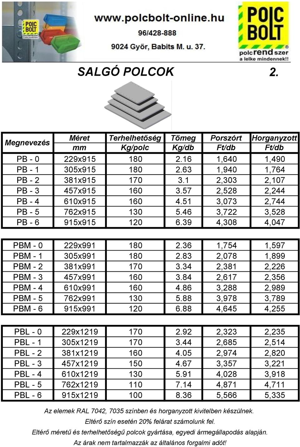 36 1,754 1,597 PBM - 1 305x991 180 2.83 2,078 1,899 PBM - 2 381x991 170 3.34 2,381 2,226 PBM - 3 457x991 160 3.84 2,617 2,356 PBM - 4 610x991 160 4.86 3,288 2,989 PBM - 5 762x991 130 5.