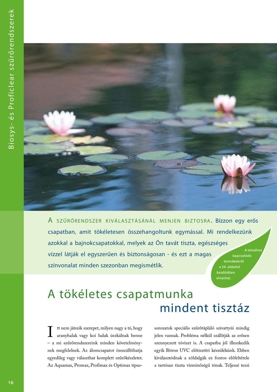 kapcsolódó termékekről a 34. oldaltól kezdődően olvashat.