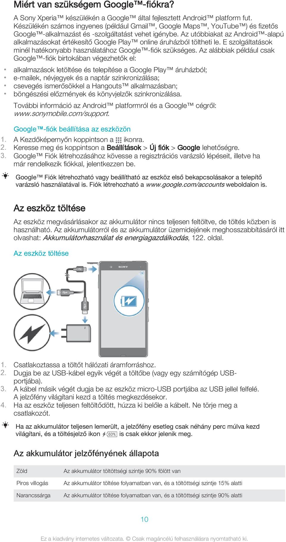 Az utóbbiakat az Android -alapú alkalmazásokat értékesítő Google Play online áruházból töltheti le. E szolgáltatások minél hatékonyabb használatához Google -fiók szükséges.