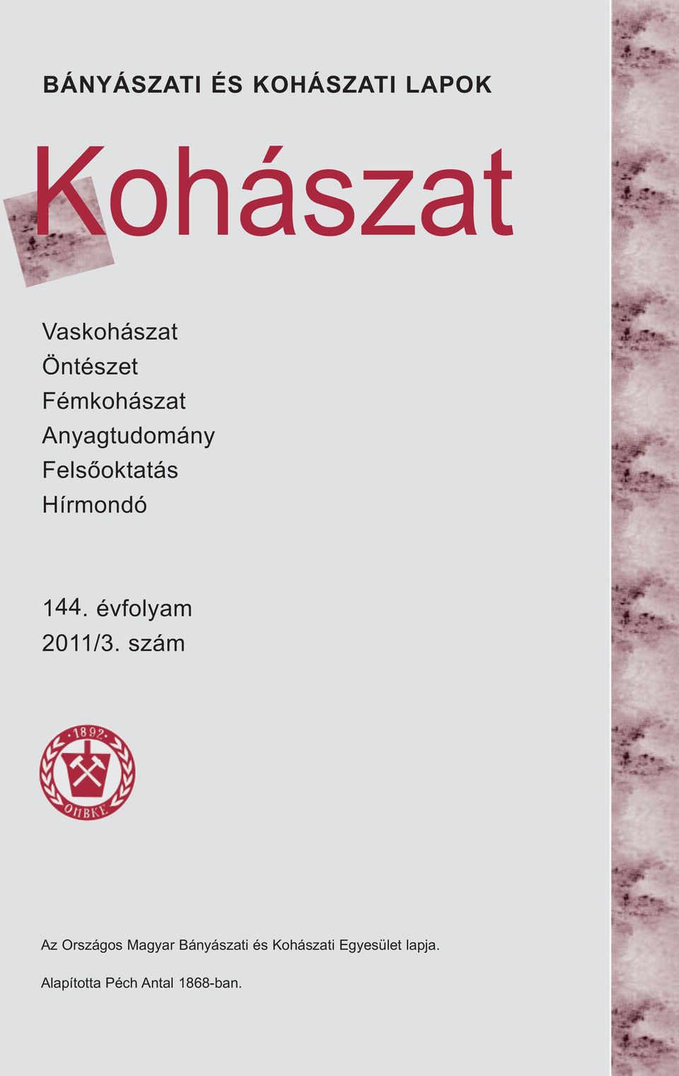 144. évfolyam 2011/3.