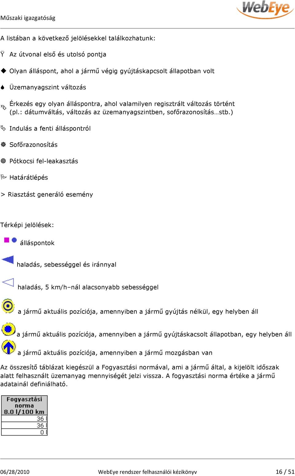 : dátumváltás, változás az üzemanyagszintben, sofőrazonosítás stb.