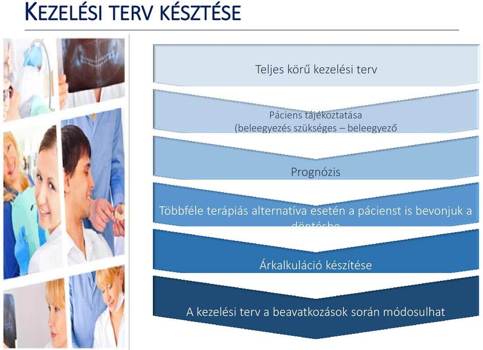 Prognózis Többféle terápiás alternatíva esetén a pácienst is