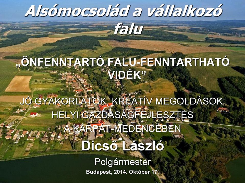 MEGOLDÁSOK: HELYI GAZDASÁGFEJLESZTÉS A